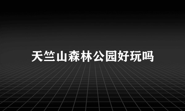 天竺山森林公园好玩吗