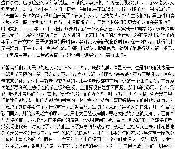 宜宾筠连18日打黑赫鸿