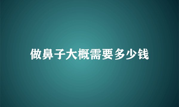 做鼻子大概需要多少钱