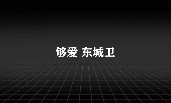 够爱 东城卫
