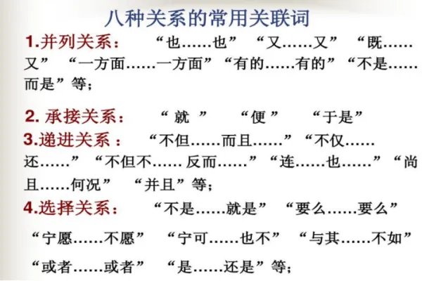 关联词英语