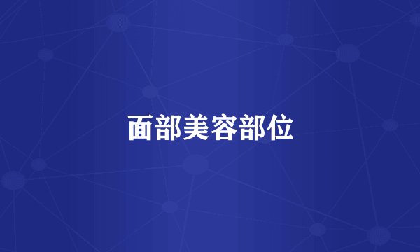 面部美容部位