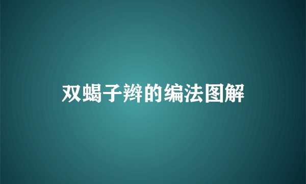 双蝎子辫的编法图解