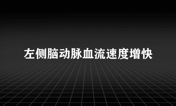 左侧脑动脉血流速度增快