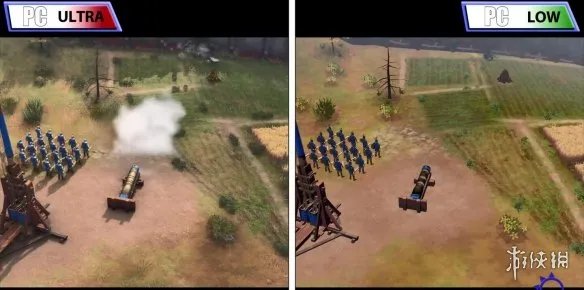 RTS大作《帝国时代4》PC低画质vs高画质同屏对比!