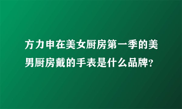 方力申在美女厨房第一季的美男厨房戴的手表是什么品牌？