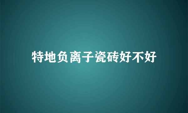 特地负离子瓷砖好不好