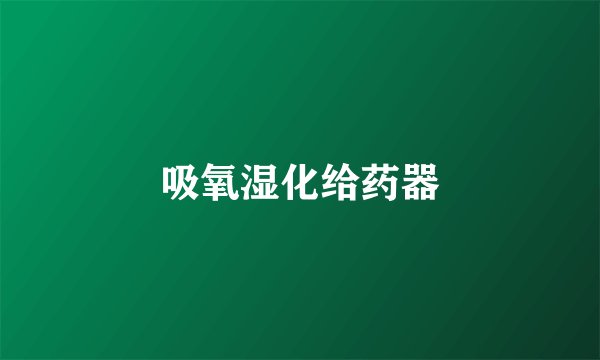 吸氧湿化给药器
