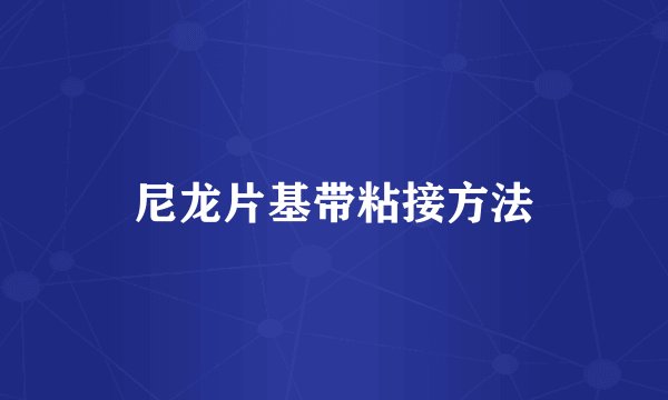 尼龙片基带粘接方法