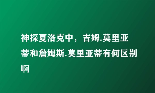 神探夏洛克中，吉姆.莫里亚蒂和詹姆斯.莫里亚蒂有何区别啊