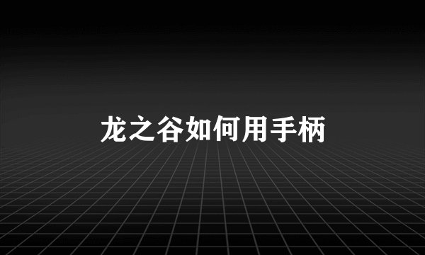 龙之谷如何用手柄