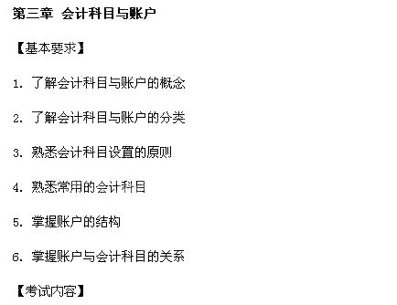 会计基础考试大纲的介绍