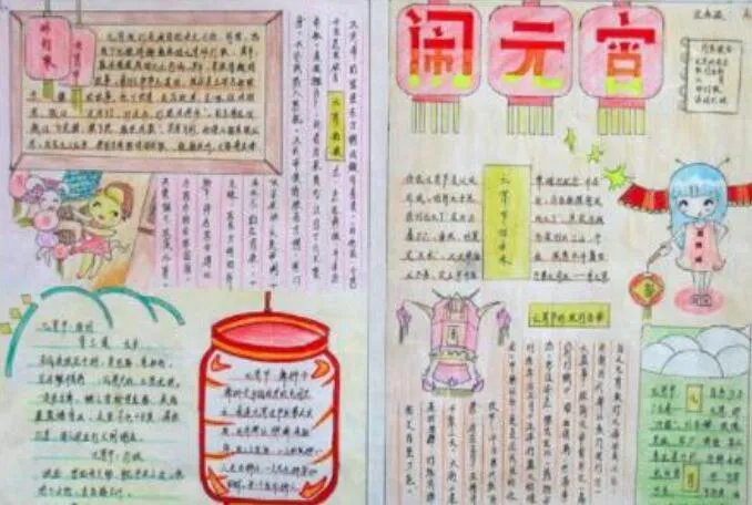 2021元宵节手抄报一等奖 元宵节手抄报简单又可爱2021