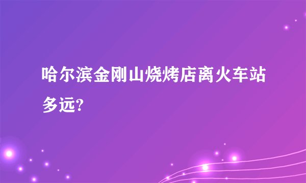哈尔滨金刚山烧烤店离火车站多远?