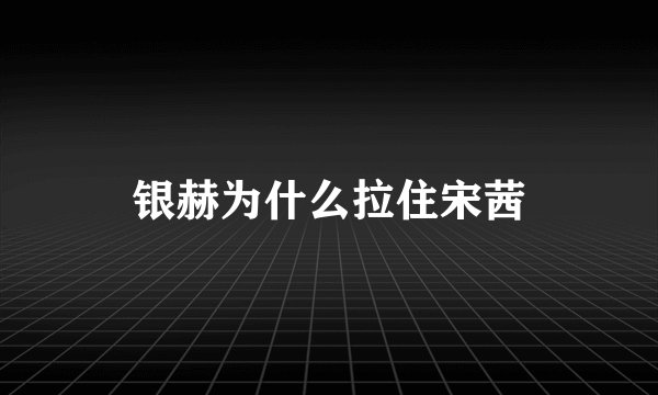 银赫为什么拉住宋茜
