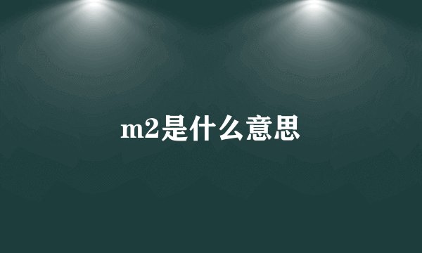 m2是什么意思