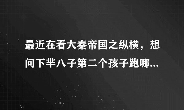 最近在看大秦帝国之纵横，想问下芈八子第二个孩子跑哪里去了？