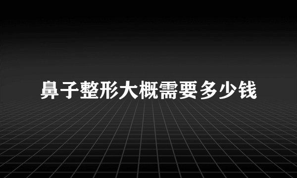 鼻子整形大概需要多少钱