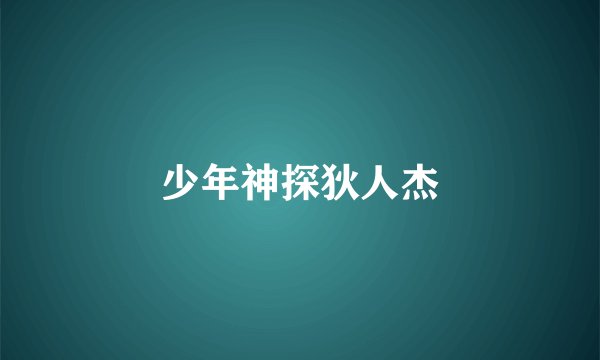 少年神探狄人杰