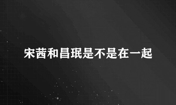 宋茜和昌珉是不是在一起