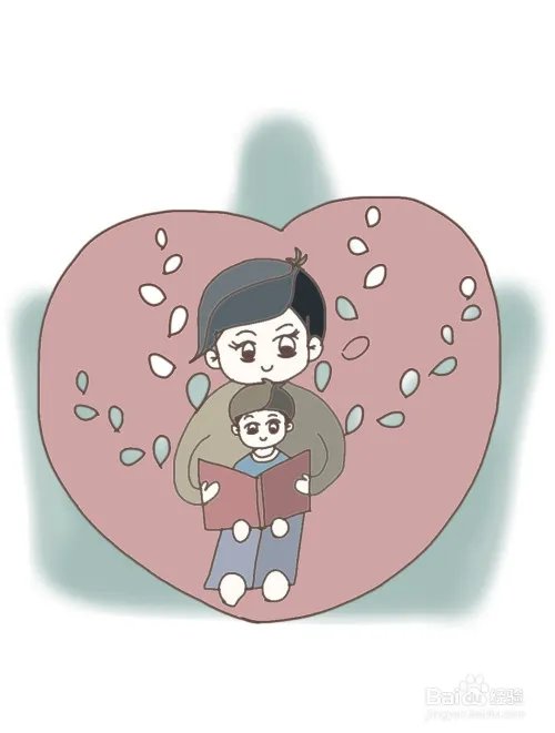 父亲节,怎么画一幅父亲与孩子的简笔画?