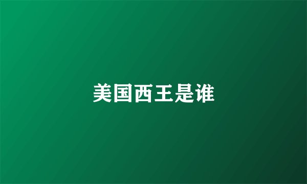 美国西王是谁