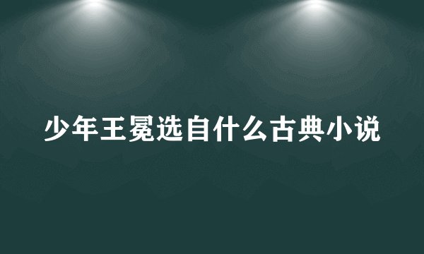 少年王冕选自什么古典小说