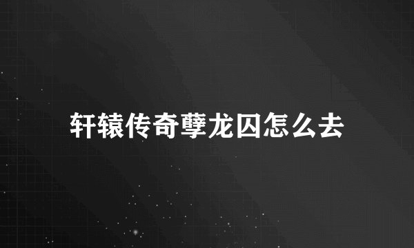 轩辕传奇孽龙囚怎么去