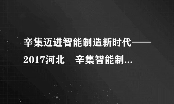 辛集迈进智能制造新时代——2017河北•辛集智能制造大会”今天上午举行!