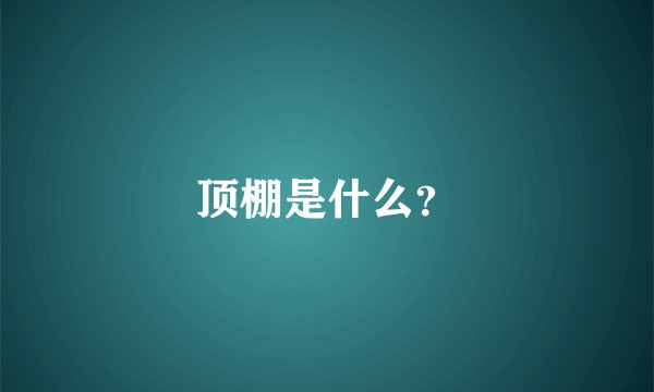 顶棚是什么?