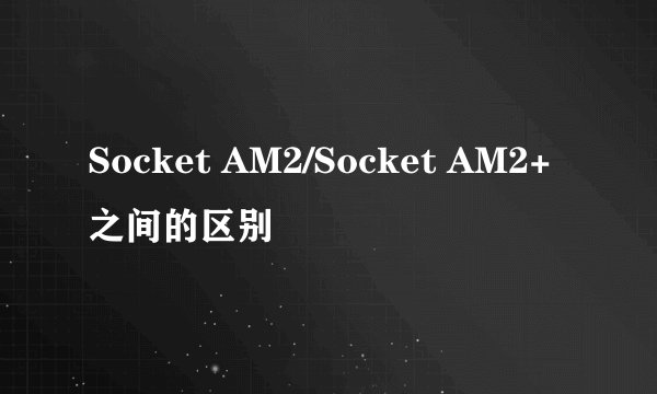 Socket AM2/Socket AM2+ 之间的区别