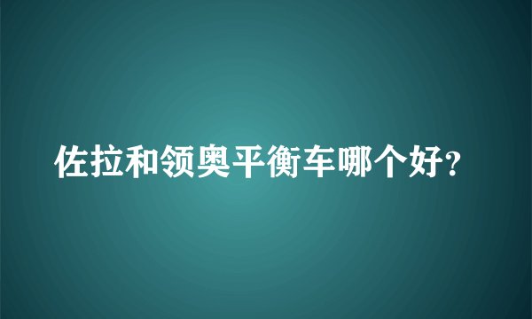 佐拉和领奥平衡车哪个好？