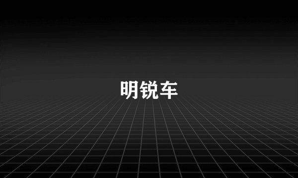明锐车