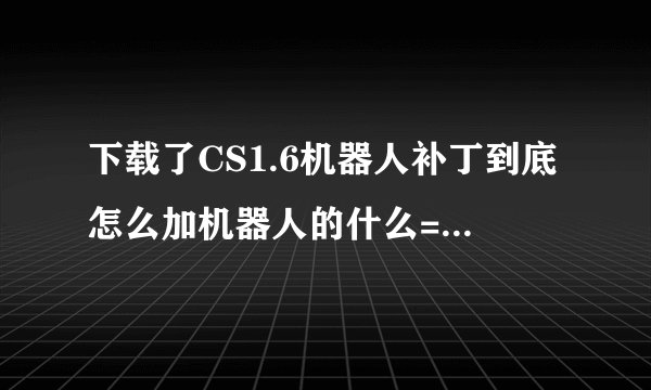 下载了CS1.6机器人补丁到底怎么加机器人的什么=1在哪按的啊