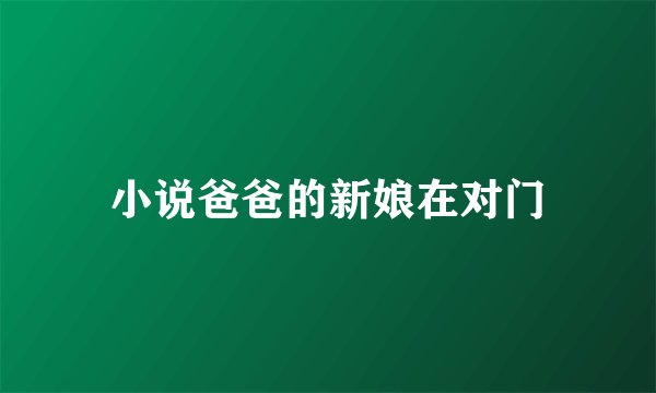 小说爸爸的新娘在对门