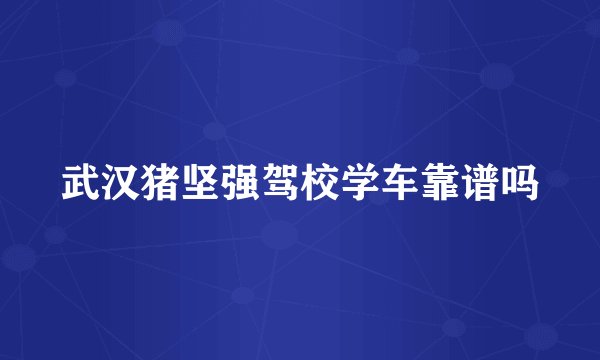武汉猪坚强驾校学车靠谱吗