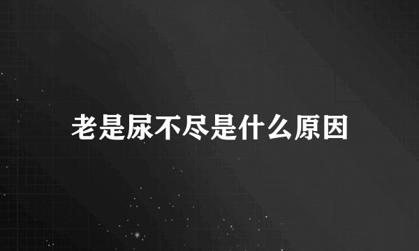 老是尿不尽是什么原因