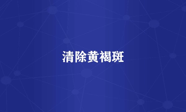 清除黄褐斑