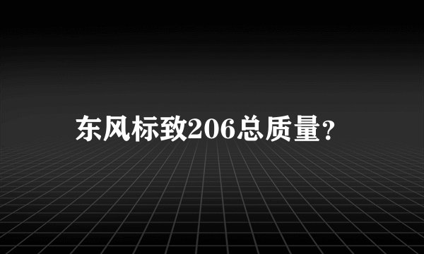 东风标致206总质量？