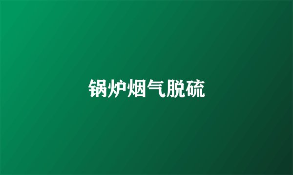 锅炉烟气脱硫