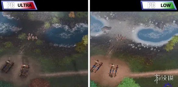 RTS大作《帝国时代4》PC低画质vs高画质同屏对比!