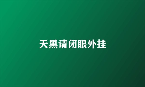 天黑请闭眼外挂
