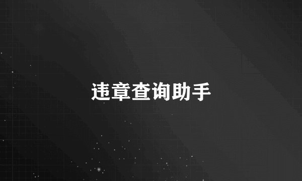 违章查询助手