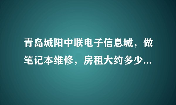 青岛城阳中联电子信息城，做笔记本维修，房租大约多少一年？客流量怎么样呢？