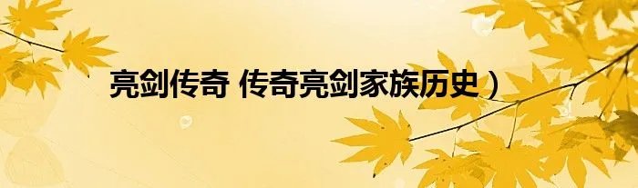 亮剑传奇 传奇亮剑家族历史）