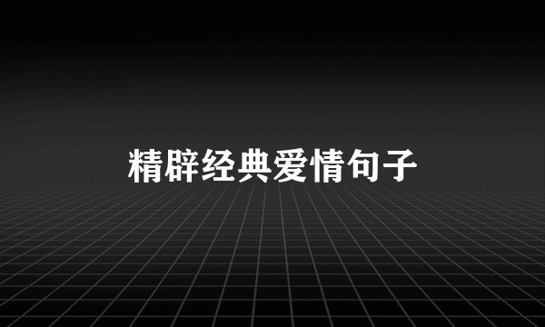 精辟经典爱情句子
