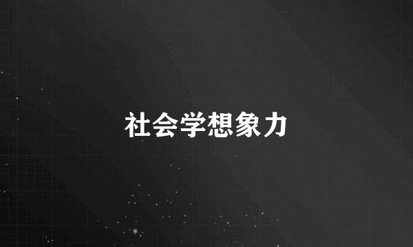 社会学想象力