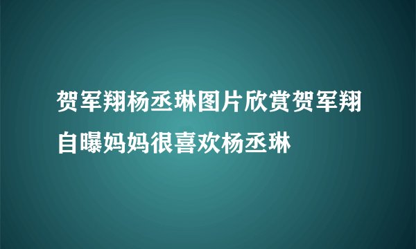 贺军翔杨丞琳图片欣赏贺军翔自曝妈妈很喜欢杨丞琳