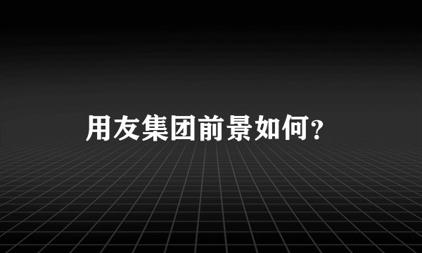 用友集团前景如何？