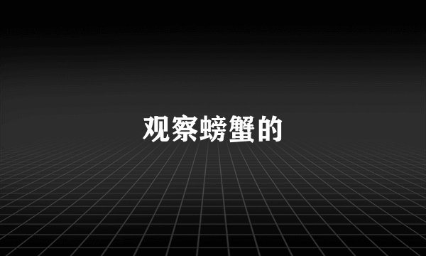 观察螃蟹的